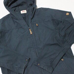 Men's Fjallraven Fjällräven Sten Navy Canvas G-1000 Hoodie Jacket XL Hiking